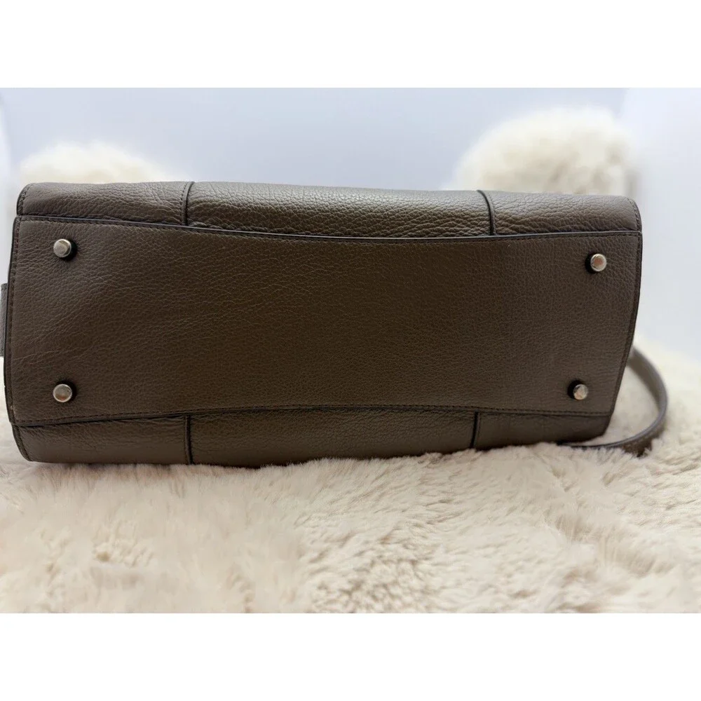Coach Mercer Satchel Tote Bag Pebbled Leather Brown Shoulder Crossbody Purse - Picture 5 of 16
